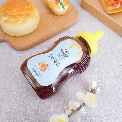格瑞雅500g百花蜂蜜尖嘴自吸式液态蜂蜜批发团购蜜瓶装图4