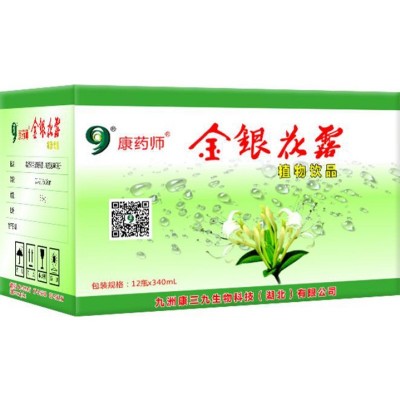康药师野生金银花露维C银花露批发招商生产厂家12瓶装图片价格厂图2