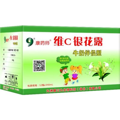 康药师野生金银花露维C银花露批发招商生产厂家12瓶装图片价格厂图3