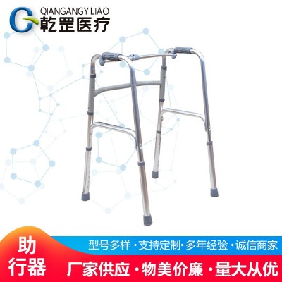 现货铝合金助行器 老年人学步助步器 带轮不锈钢老人走路助行器图4