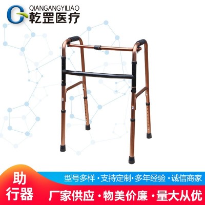 现货铝合金助行器 老年人学步助步器 带轮不锈钢老人走路助行器图3