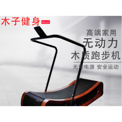 木质跑步机无动力木质履带跑步机静音家用木子健身器材厂销图5