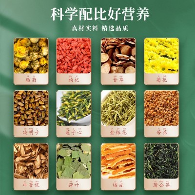 康来荟12味牛蒡菊花决明子茶包蒲公英金银花茶代用养生袋泡茶批发图3