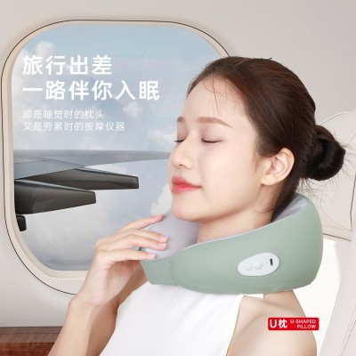 U型揉捏按摩护颈仪脖子颈椎按摩枕充电恒温加热款 家用颈部按摩器图2