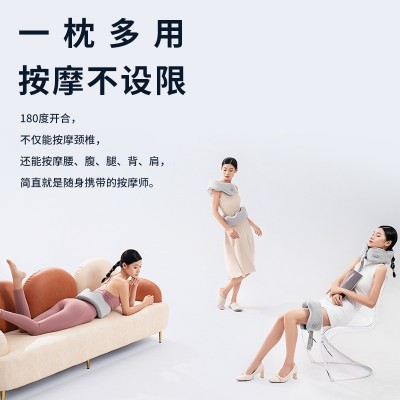 U型多功能颈椎按摩器多功能揉捏USB充电式护颈高铁飞机靠枕按摩仪图2