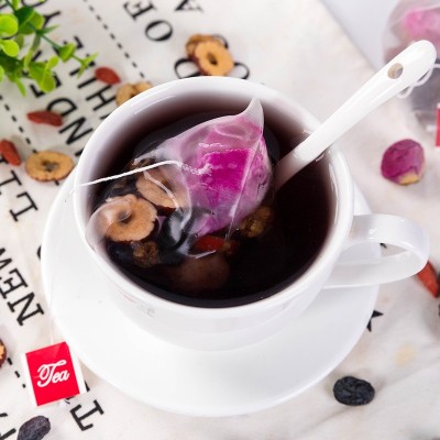 荔枝玫瑰温暖 三角茶包花草茶黑枸杞红枣桂圆组合女人茶 茶包批发图2