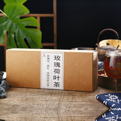 源厂玫瑰荷叶茶组合茶20袋/盒玫瑰花茶荷叶茶代用养身茶一件代发图2