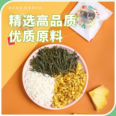 夏日解暑茶苹果果粒凤梨果干菠萝白茶三角包袋泡茶水果茶茶包批发图3