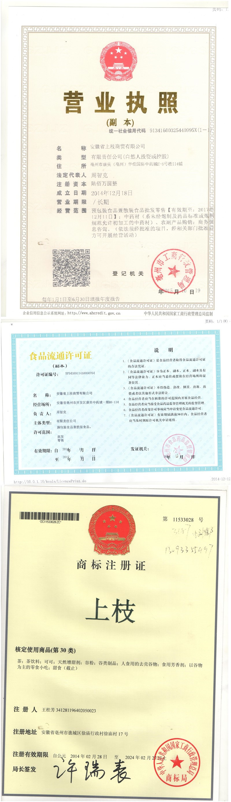 上枝证件