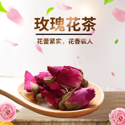厂家直销玫瑰花茶 干玫瑰 大朵花茶泡水平阴无硫玫瑰花冠茶工厂图4