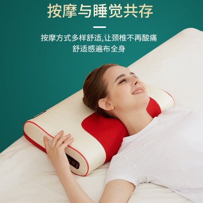 厂家批发按摩枕头 家用电动揉捏按摩颈椎背部腰部按摩器按摩靠枕图1