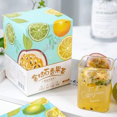 批发金桔柠檬百香果茶网红冷泡水果花果茶冻干百香果茶量大从优图3
