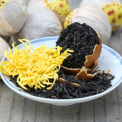 柠檬菊花红茶 小青柑红茶 柠红菊古树滇红 金丝皇菊 散装批发包邮图3
