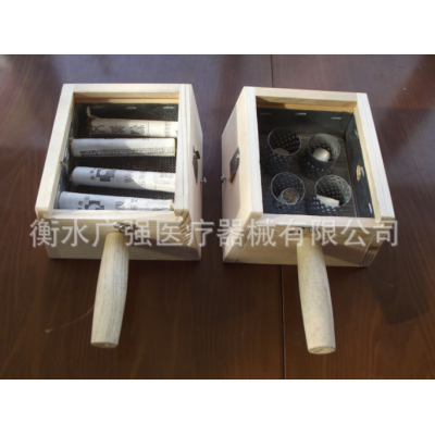 批发实木艾灸盒木制随身灸 督脉分体全身熏灸盒家庭式艾条箱图2