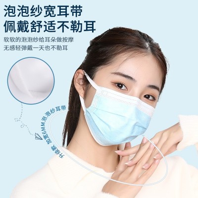 医用外科宽耳带口罩6mm不勒耳一次性医疗三层成人儿童独立装灭菌图4