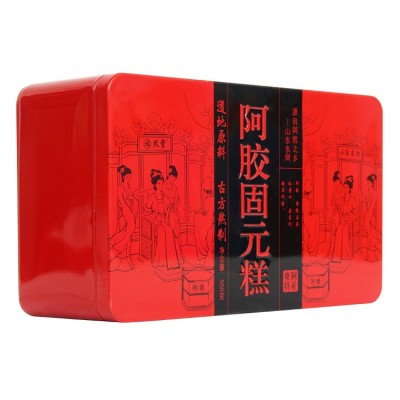 东阿即食阿胶糕福熙堂牌阿胶块熬制即食固元膏铁盒装阿胶片批发价图3