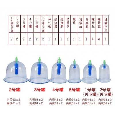 国医研拔罐器12罐装家用抽气式真空磁疗罐拨火罐塑料拔罐器12头装图4
