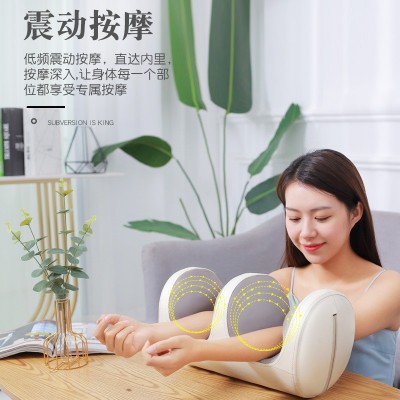 膝盖按摩器电动加热养护膝腿部热敷震动多功能家用无线款按摩护膝图3