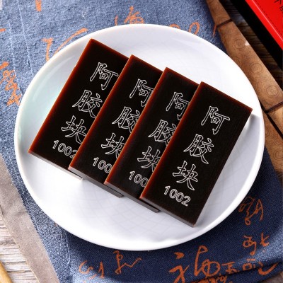 驴皮阿胶块240克铁盒装熬制阿胶糕原料驴皮阿胶片会展礼品阿胶图4