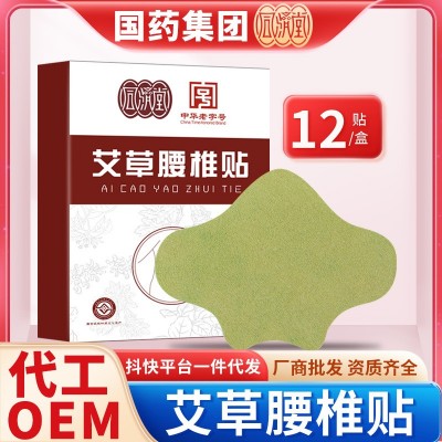 国药集团同济堂艾草腰椎贴 随身温灸8小时自发热腰部艾灸贴批发