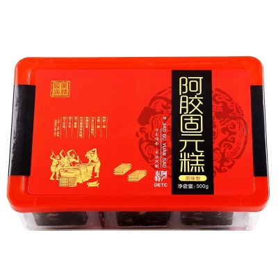 东阿县厂家批发阿胶糕 铁盒PVC盒阿胶固元糕驴皮即食红枣枸杞阿胶图5
