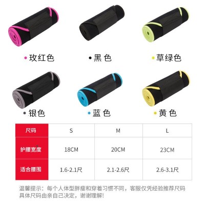 跨境健身腰带潜水料彩色保暖护腰运动护腰带透气网红暴汗束身腰带图2