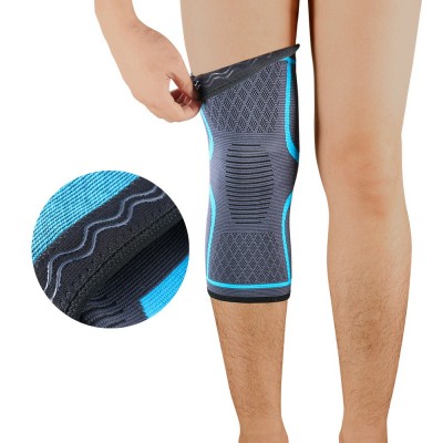 硅胶运动护膝A1314跑步骑行护膝登山立体针织护膝护套Knee Sleeve图4