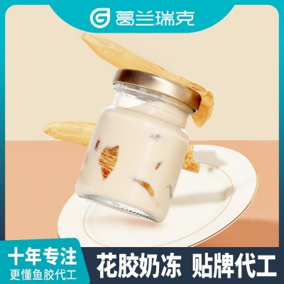 牛奶花胶即食花胶奶冻厂家滋补广式甜品鱼胶罐头轻食代餐鲜炖鱼胶