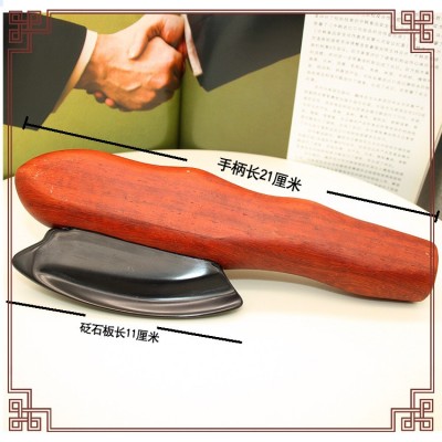 天然砭石刮痧刀刮痧板电热脸部眼部美容提升刮刮拨经棒按摩温灸仪图2