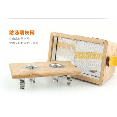 竹制艾灸盒六孔加厚随身灸温灸器木制家用艾条艾灸盒蕲春厂家批发图5