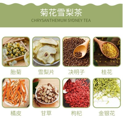 盒装菊花雪梨茶三角包代用茶菊花茶胎菊茶金银花桂花枸杞组合茶图3