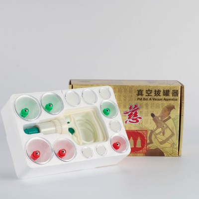 厂家供应拔罐器真空拔罐器12罐拔罐器 双锦拔罐器PC材质摔不破