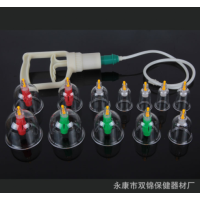 厂家供应拔罐器真空拔罐器12罐拔罐器 双锦拔罐器PC材质摔不破图4