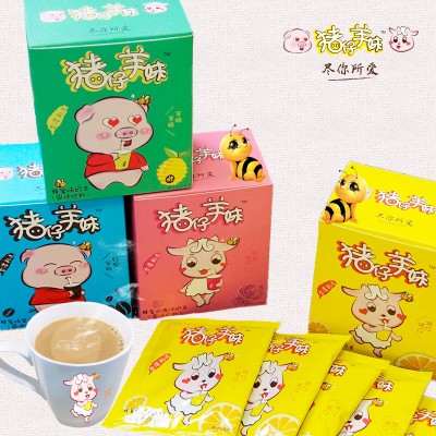 猪仔羊妹蜂蜜奶茶*进口茶包冲调饮料即溶奶茶鑫纵横**批发