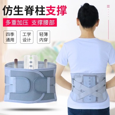 工厂现货批发加宽钢板护腰带仿生脊椎支撑腰托轻薄舒适护腰带男女图2