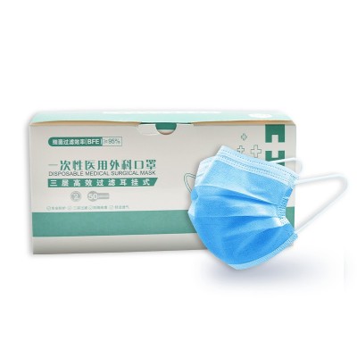 善德一次性医用外科口罩独立包装批发零售医护工作者蓝色袋装图4