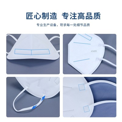 KN95防护口罩批发厂家五层高效过滤一次性口罩防尘防飞沫舒适透气图2