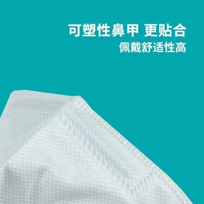 怡众N95医用防护口罩头戴挂耳套头成人防疫飞沫病毒白色医用口罩图2