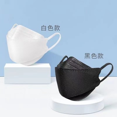 成人kn95口罩独立装四层鱼嘴型KF94 3D立体柳叶型防护口罩批发图2