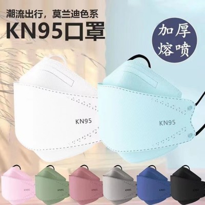 kn95口罩一次性3d立体新款时尚高颜值4层防护型成人kf94图1