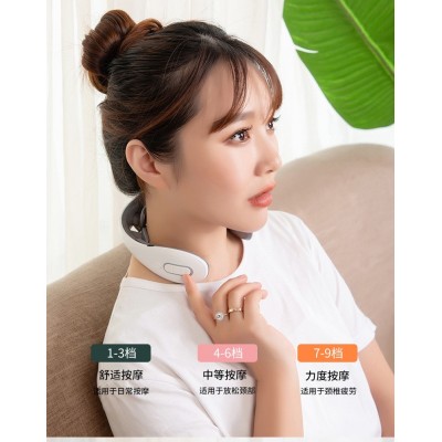 便携智能颈椎按摩器颈部按摩仪护颈加热仪呼吸灯震动热敷颈椎仪图4