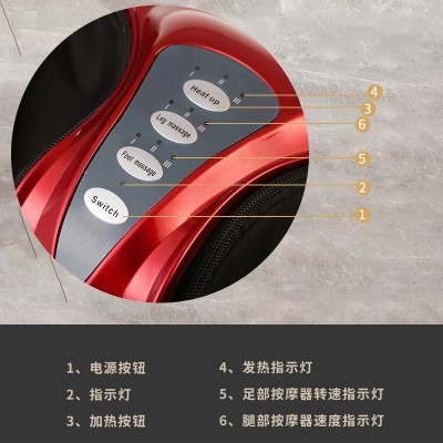 智能全包裹小腿脚底足疗机加热气压按摩仪揉捏美腿机按摩器批发图4