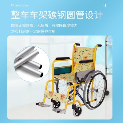 轮椅折叠轻便老人专用手推车小型瘫痪手动超轻老年人残疾代步车图2