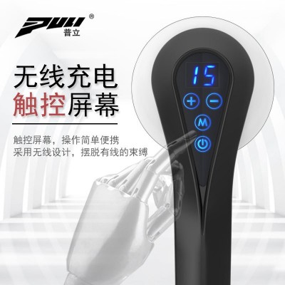 外贸电动充电款推脂机按摩棒肚子按摩器海豚按摩肩颈椎敲捶打振动图3
