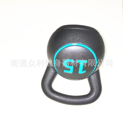 女士健身运动 PE无味竞技 灌沙壶铃 30磅 水泥组合套装 提壶哑铃图5