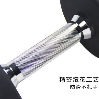 驰尚PU圆头哑铃无味足重2.5kg-50kg健身房固定哑铃厂家直供图3
