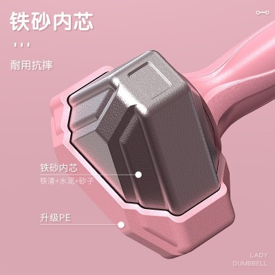 哑铃女士健身家用器材儿童瑜伽重量训练女减肥练手臂肌包胶小哑铃图4