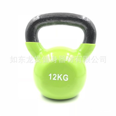 工厂定制欧美男士健身浸塑壶铃KettleBell图2