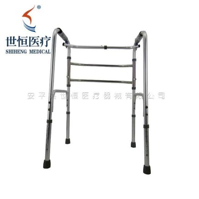 助行器工厂批发不锈钢助行器 老年人走路辅助拐杖 可调高低助行器图2