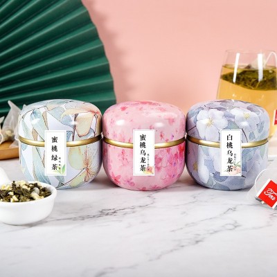 蜜桃乌龙茶花果茶绿茶三角包罐装礼品组合水果调味茶厂家批发图2
